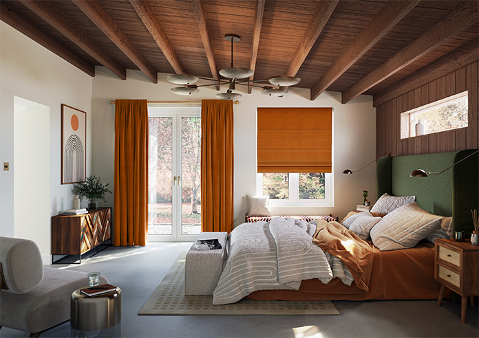 Ultra Luxe Velvet, Rust - Motorised Roman Blind - Image 8